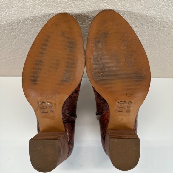 Madewell The Rosie Ankle boot in Snake Embossed Leather Women's Size 8 Comfy - Picture 14 of 16